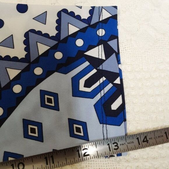 Linea By Louis Dell’Olio Blue Motif V-neck Blouse 2X - Picture 8 of 12